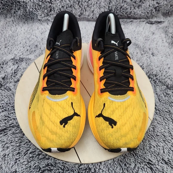 Puma Deviate Nitro 2 'Sunset Glow Sun Stream Black Men's Size 8 - Picture 3 of 9